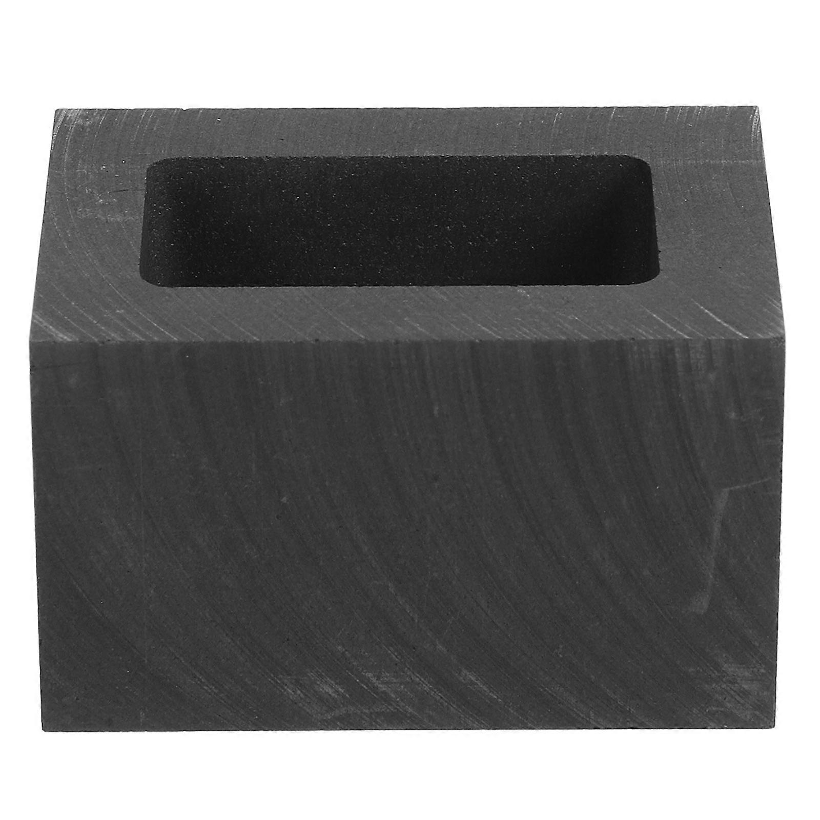 Jewelry Ingot Mold Graphite Mold Metal Casting Tools Rectangular Black 5.00X3.60X3.00CM High Temperature Tolerance 1Pack