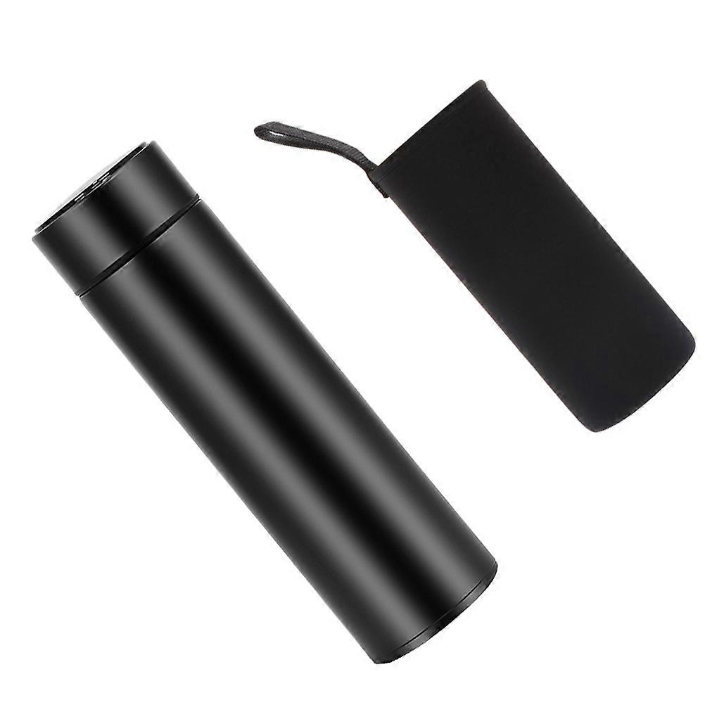 Temperature Cup Stainless Steel Smart Temperature Display Vacuum Insulation Daily Use Black 500ml 1Set