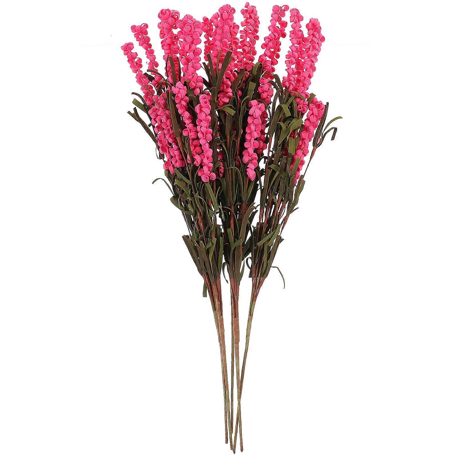 Artificial Lavender Faux Lavender Bouquet for Garden Decor PE Material 5Pcs