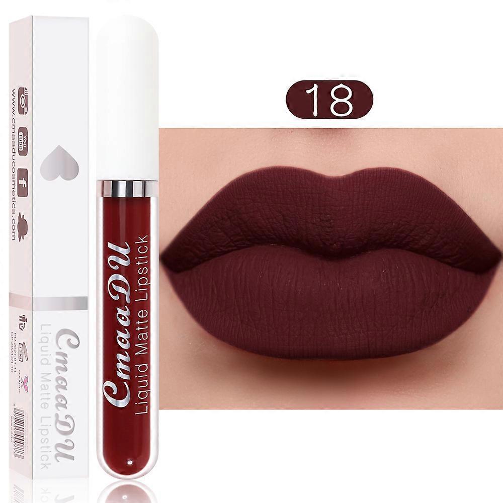 dlouhotrvající sametově matná rtěnka, voděodolný make-up, 18 barev