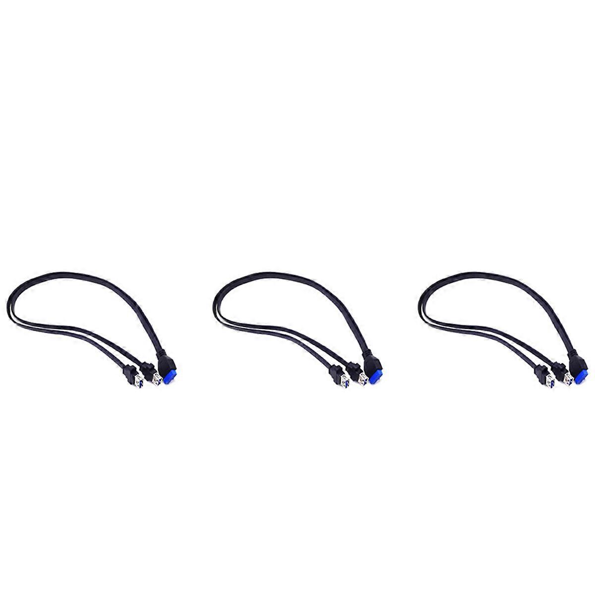 0.5M Dual 2 Port USB 3.0 Front Panel Extension Cable a Type