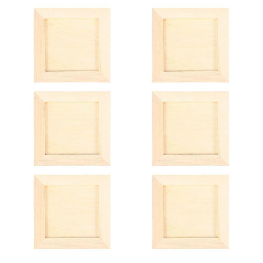 4pcs DIY Picture Frames Craft Clay Photo Frames for Boys Durable Pine Wood Art Display for Painting Collage Crayon Sticker Projects
