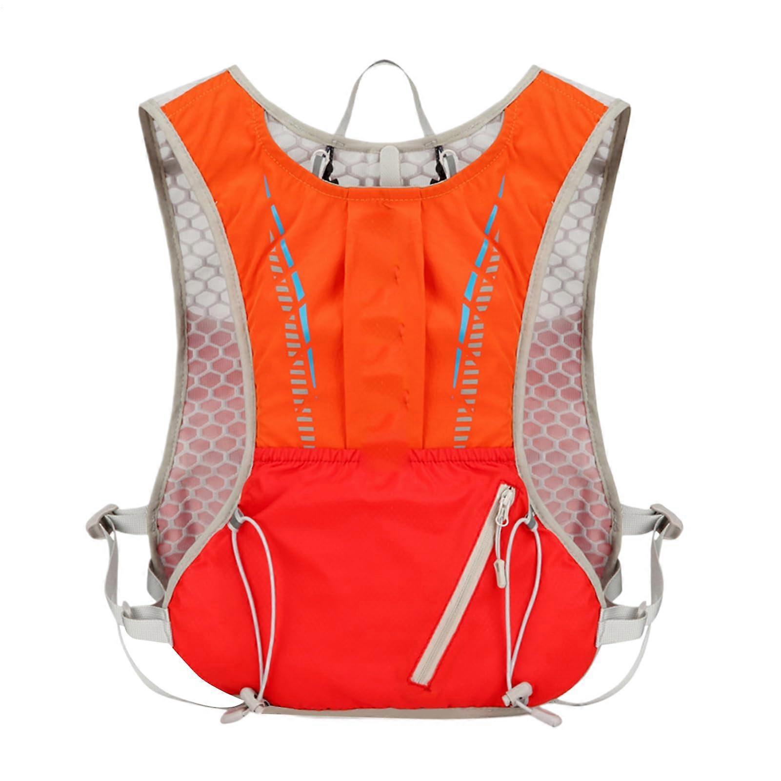 Reflective Running Hydration Backpack with Side Pockets, Breathable Shoulder Strap