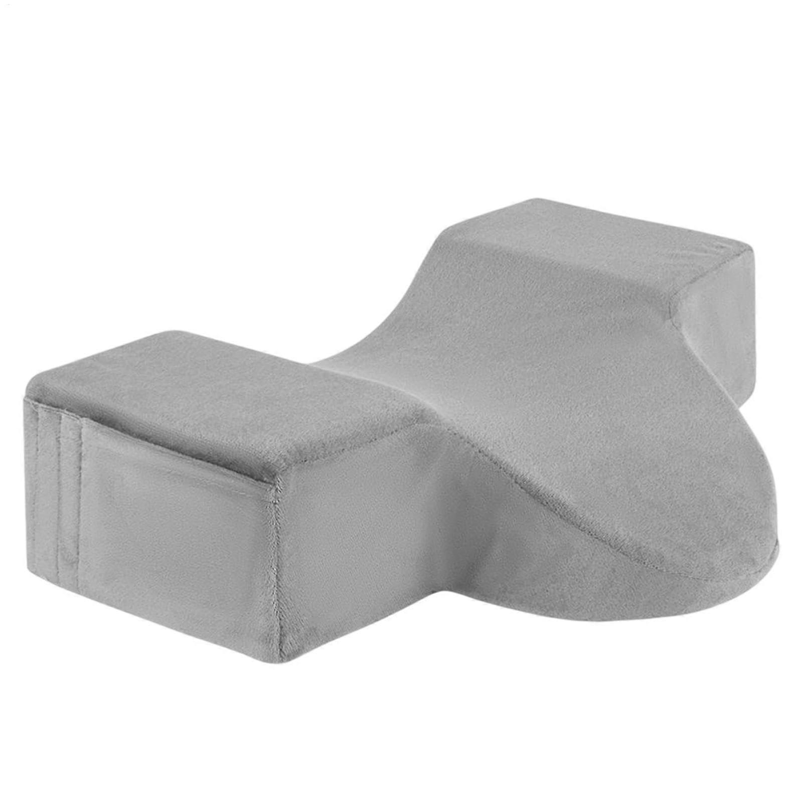 Eyelash Pillow U-Shaped Memory Foam Neck Pillow for Eyelash Extensions with Soft Velvet Cover in Gray for Salon and Home Use
