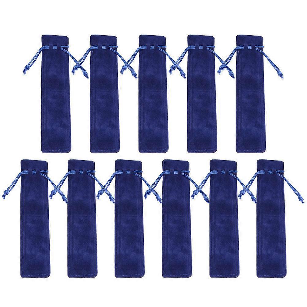 Drawstring Favor Pouches Pen Bags Velvet Cloth Material Portable Anti-Scratch For Office Workers 20Set