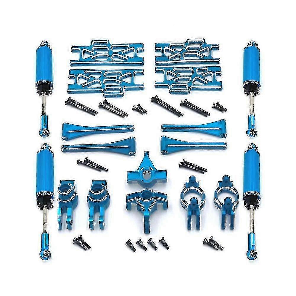 Metal Parts Kit Steering Rod Set For 104016 104018 104009 12402-a 12409,blue