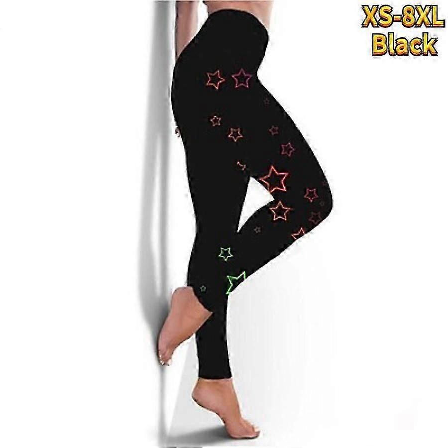 レディースシアンクリスタルスタープリントストレッチヨガレギンスフィットネスランニングジムスポーツアクティブパンツ
