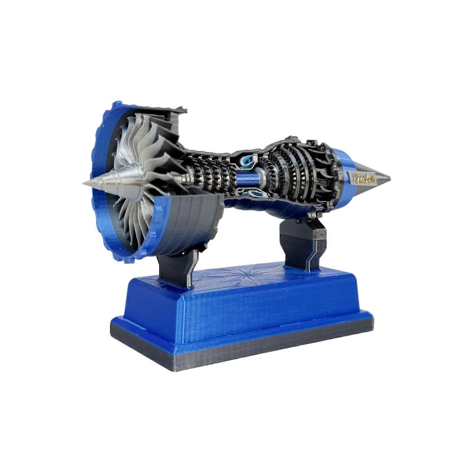 Aircraft Engine Model, Rotating Aircraft Engine Model - Realistic Mechanical Construction Toy & Decorative Object for Office, Dorm, Living Room