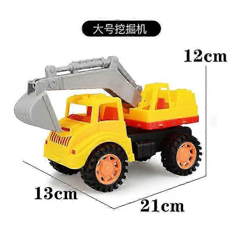 Large Simulation Engineering Vehicle Sliding Excavator Mixer Truck Rubbish Collector Drop-Resistant Car Model Boy Toy
