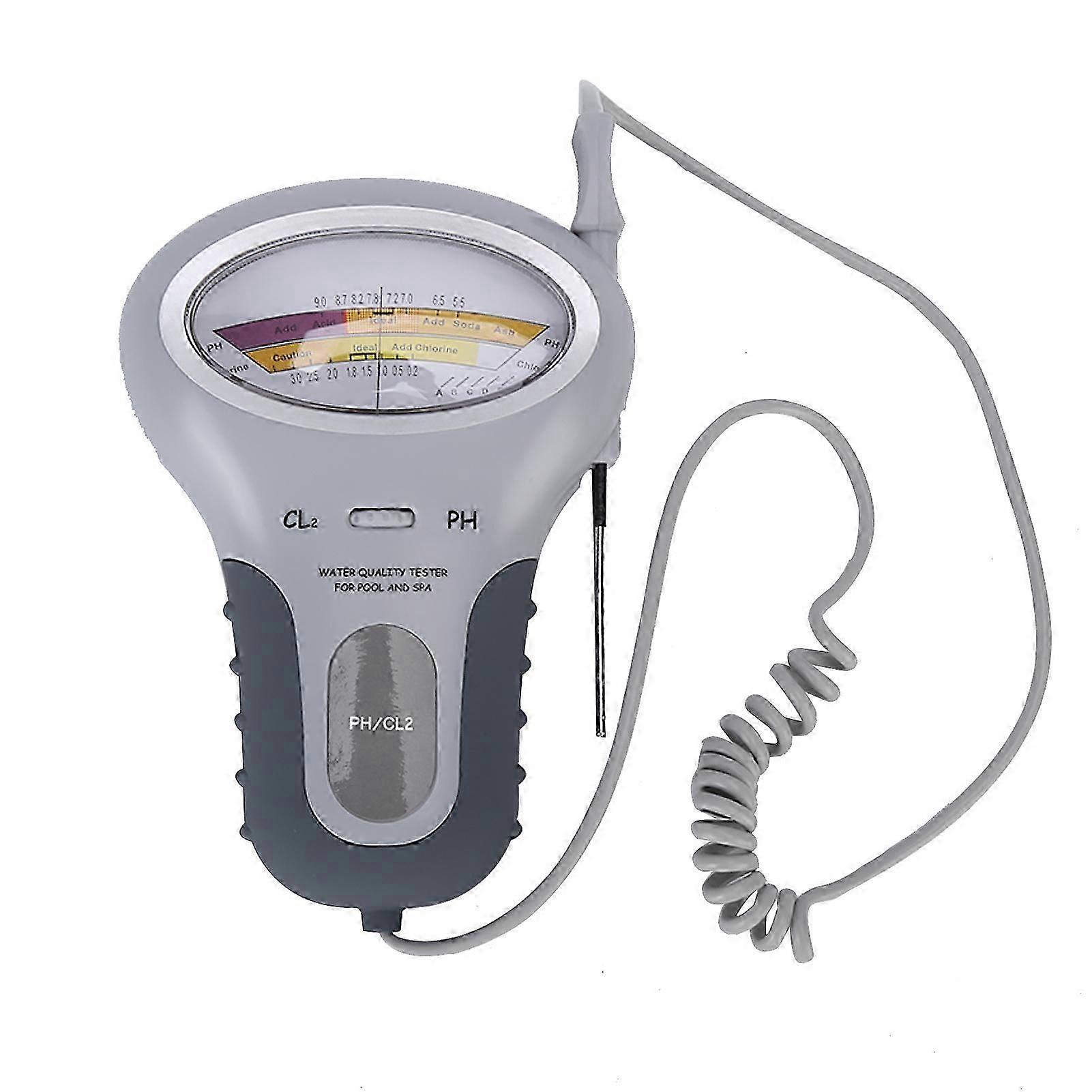Water Quality Tester 2 in 1 Portable Digital Accurate Practical PH Chlorine CL2 Tester for Pool