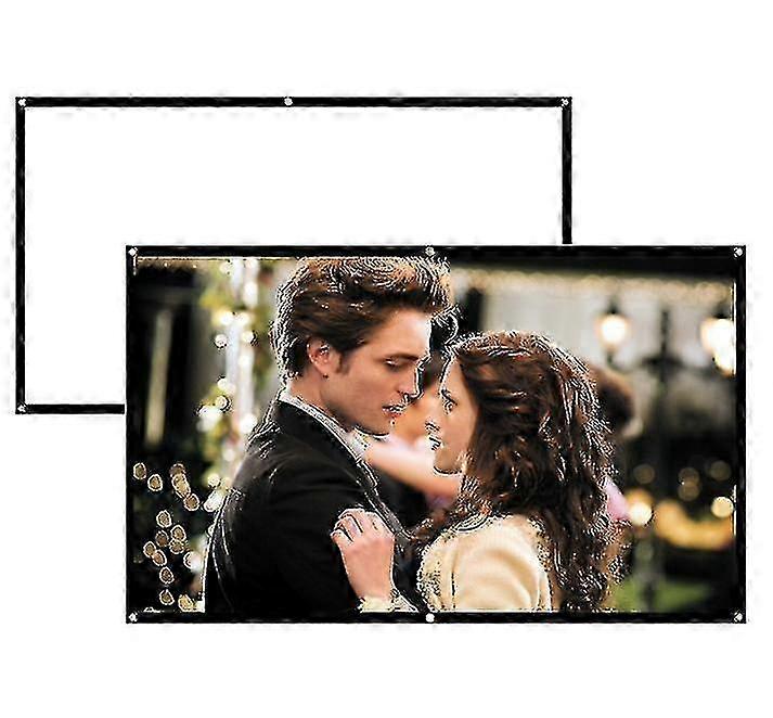 Tela de projeção HD de 150 polegadas anti-rugas com orifício para uso externo e interno 150 polegadas / 187 * 330 cm