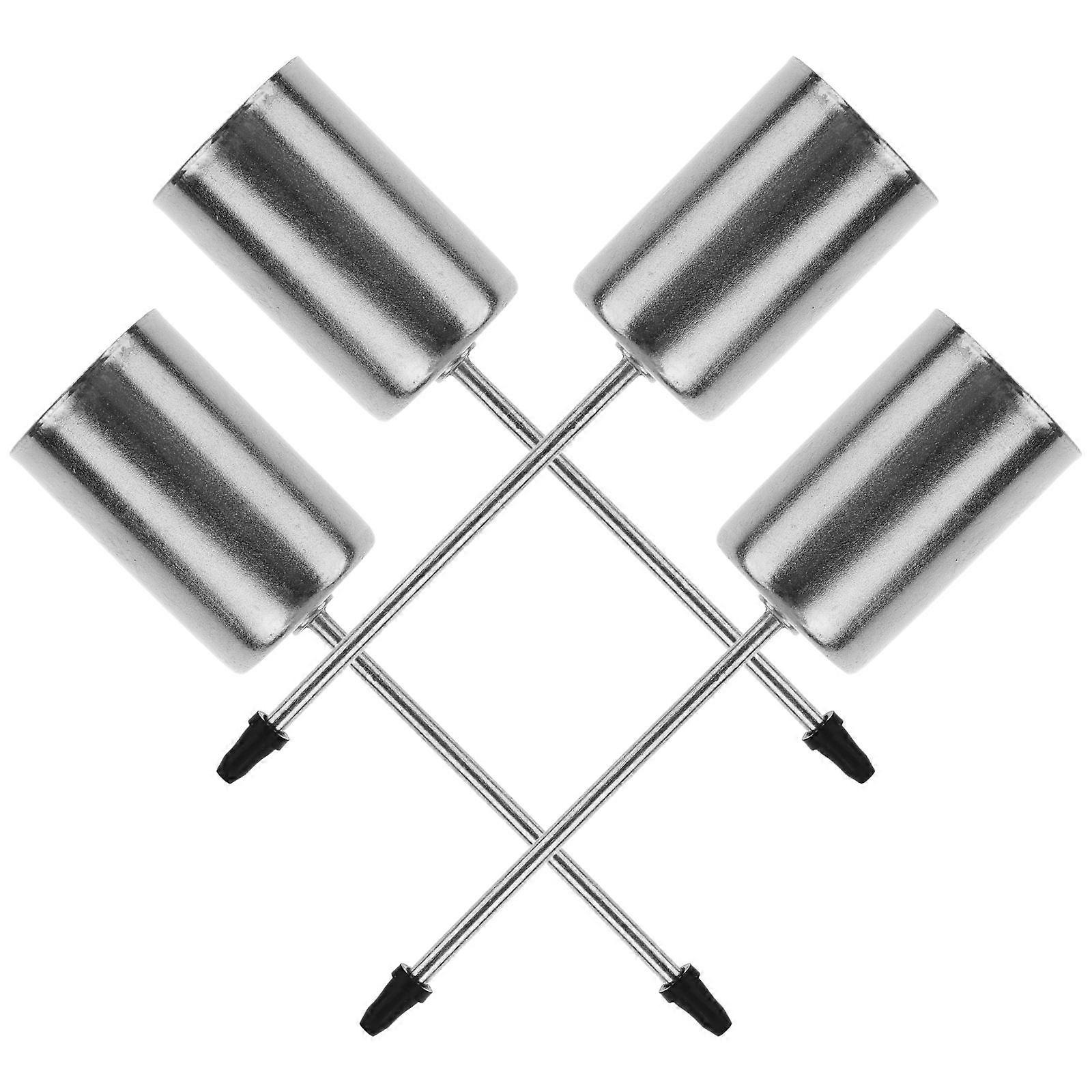 Candlestick Decor Candle Holder Stakes With Pointed Tips For Various Occasions Silver 4Pcs