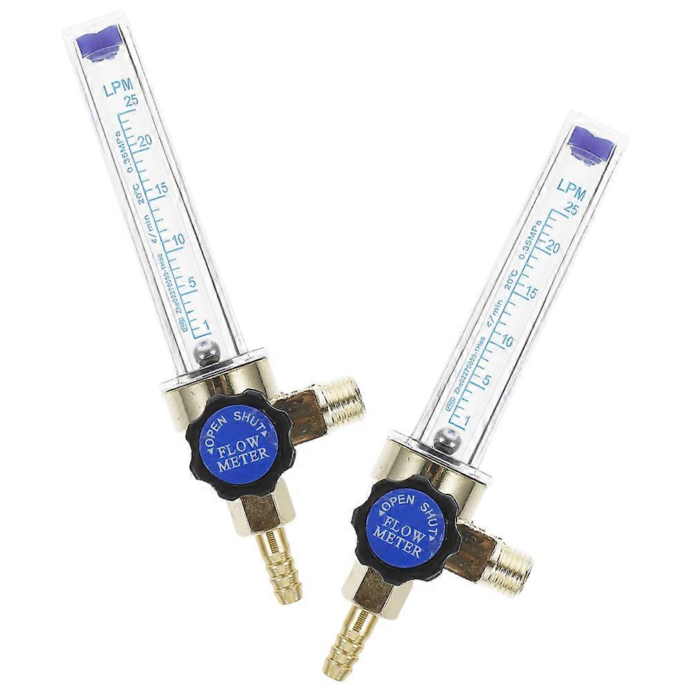 Accurate Gas Measurement Argon Flowmeters Carbon Dioxide Flow Meter Compact Design For Laboratory Use 16.50X6.00X5.00CM 2Pack