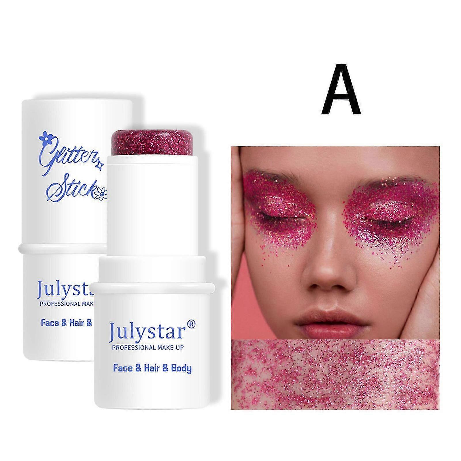 جل لامع مكتنزة لشعر الوجه والجسم ، عصا بريق للجسم ، جل لامع مكياج مقاوم للماء متعدد الاستخدامات