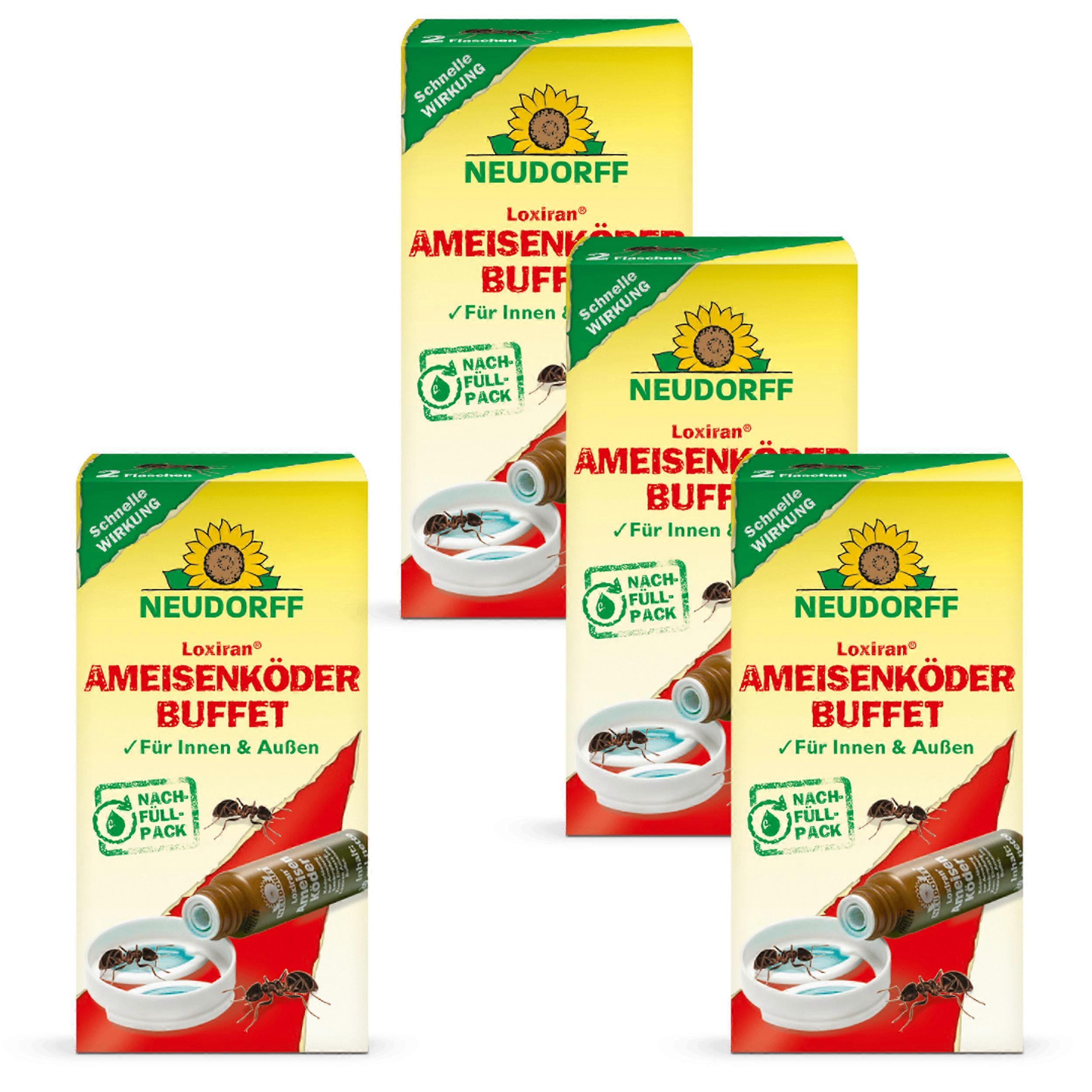 4 x NEUDORFF Loxiran® Ant Bait Buffet Refill Pack, 2 x 20 ml