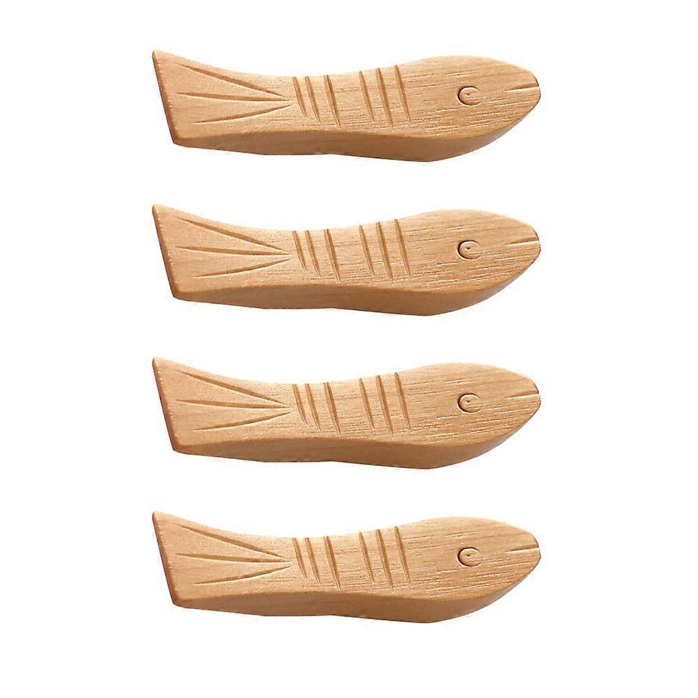 Chopstick Tray Simple Design Khaki 7X1.7X1.7CM Table Decor 4Pcs