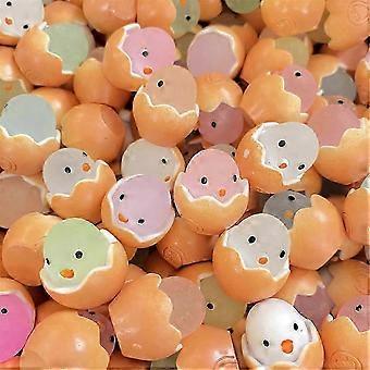 100PCS Mini Luminous Chick Luminous Mini Resin Chick Miniature Figurines Glow Miniature Chick Figur jn