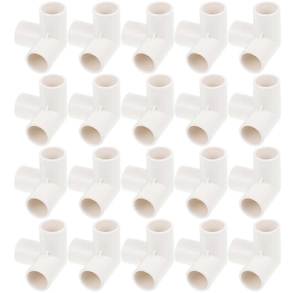 Pvc Pipe Adapter Connectors Storage Frames Concentration 20Pcs Dn20 25mm White