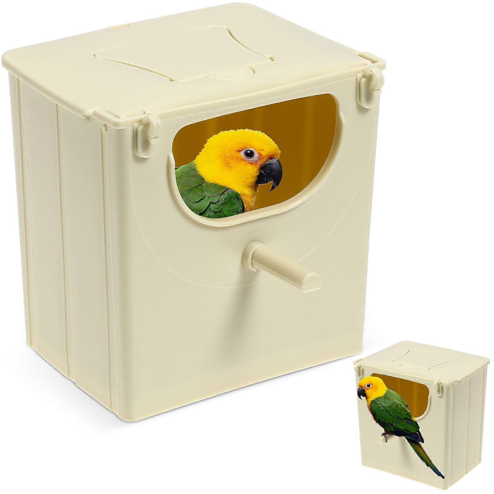 Hanging Bird Box Sturdy Structure Plastic For Pet Owners Garden 13x10x13cm Nesting 2Pack