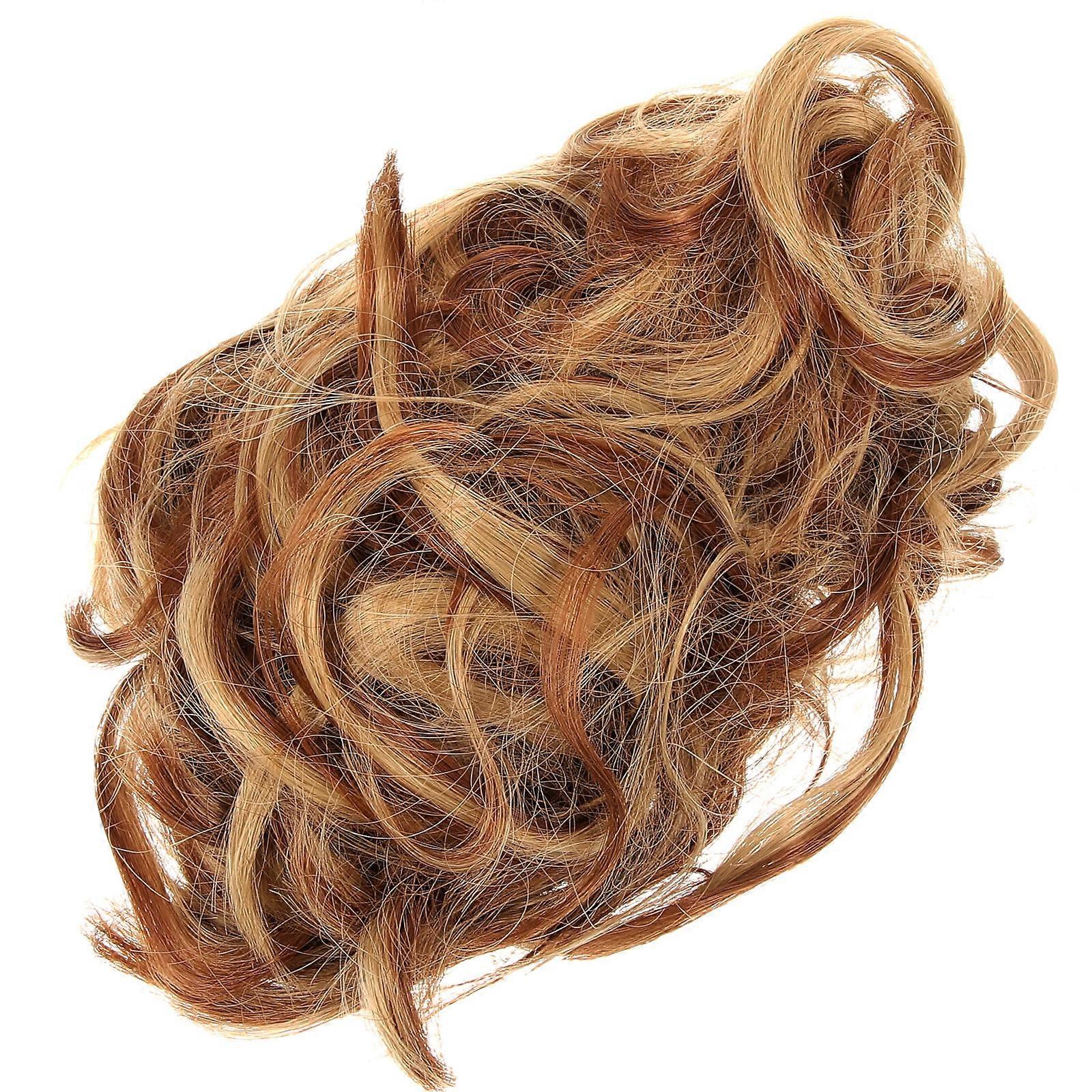 Messy Bun Hair piece Updo Ponytail Postpiece Curly Wavy Hair Extensions Femmes Filles 22x21cm Hair Extension 1Pack