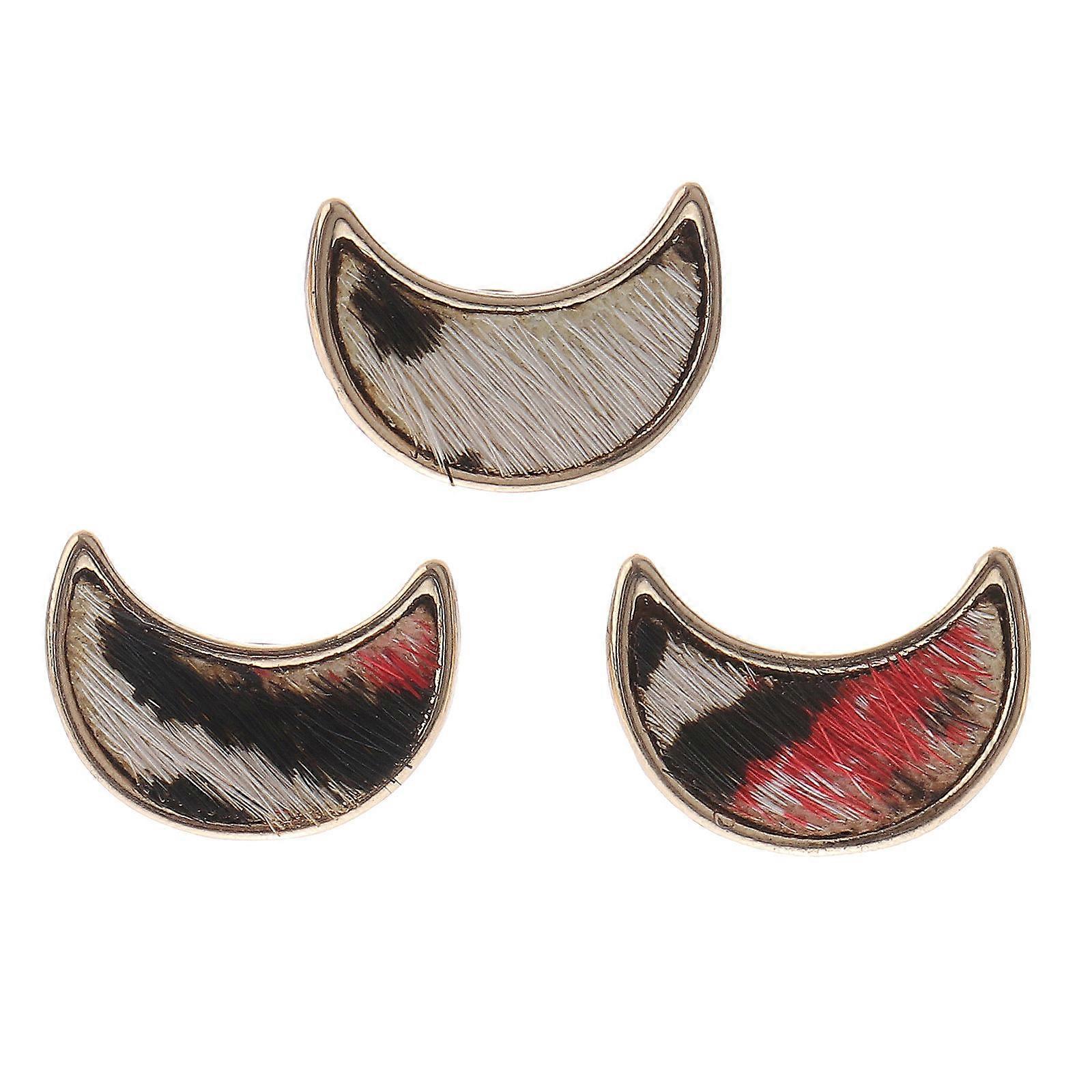 Alloy Moon Shape Watch Strap Charms For Everyday Use Fashion Style 3Pcs