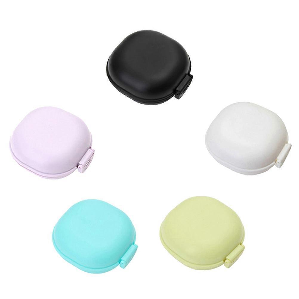 Travel Soap Dish Container Leak Proof Portable Soap Box Soap Holder Assorted Color 9x9x3cm 5Pcs