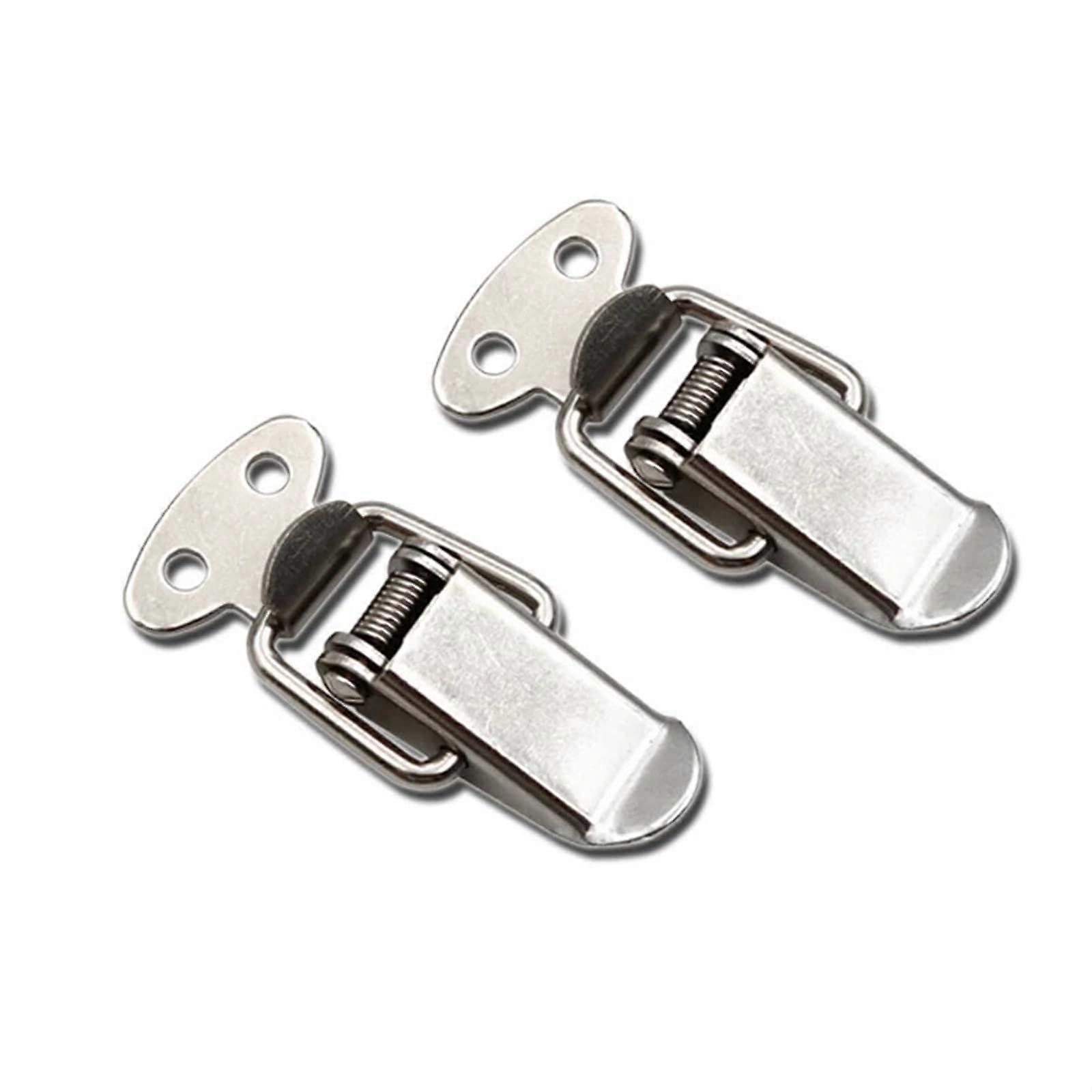 1 piece duck bill latch made of stainless steel with iron hasp, spring lock for various boxes and drawers (iron nickel plated).