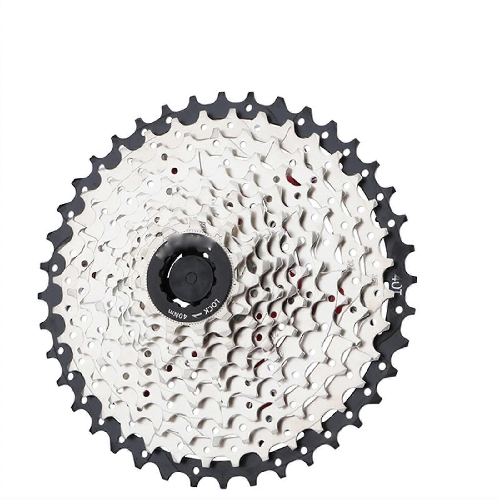 Durable and easytoinstall bicycle parts MTB cassette 8 9 10 11 12 speed bicycle chainring 40 42 46 50 52T mountain bike freewheel (Silver 11s 40t).