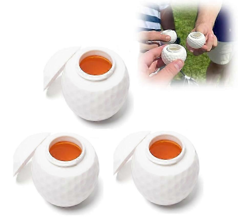 3 قطع كرة الجولف على شكل زجاج بالرصاص ، زجاج نبيذ بلاستيكي على شكل كرة جولف ، هدايا جولف مضحكة هدية عيد الميلاد للرجال ، 1.5 أوقية