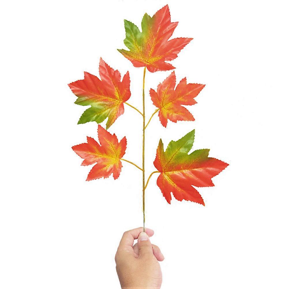Fall Maple Leaves Artificial Autumn Maple Leaf Decoration for Home Thanksgiving 10Pcs