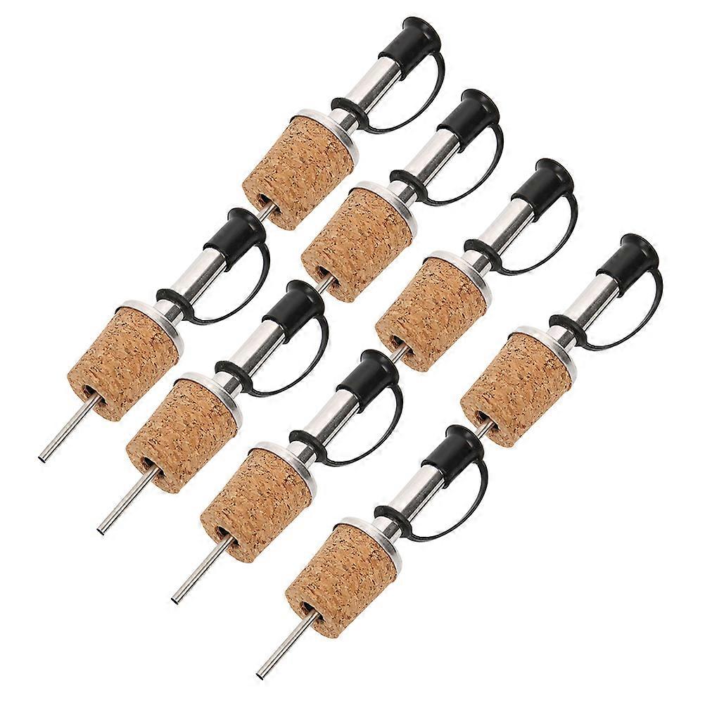 Spirit Pourer Pouring 8Pcs Cylindrical Shape Simple Style For Adults Condiment Bottles Pourer