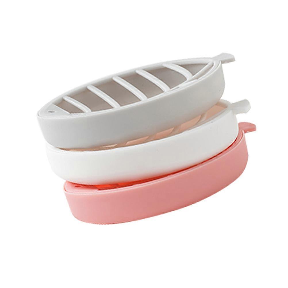 Double Layer Draining Soap Box Plastic Soap Holder With Drain Household Draining Soap Tray 3Pcs