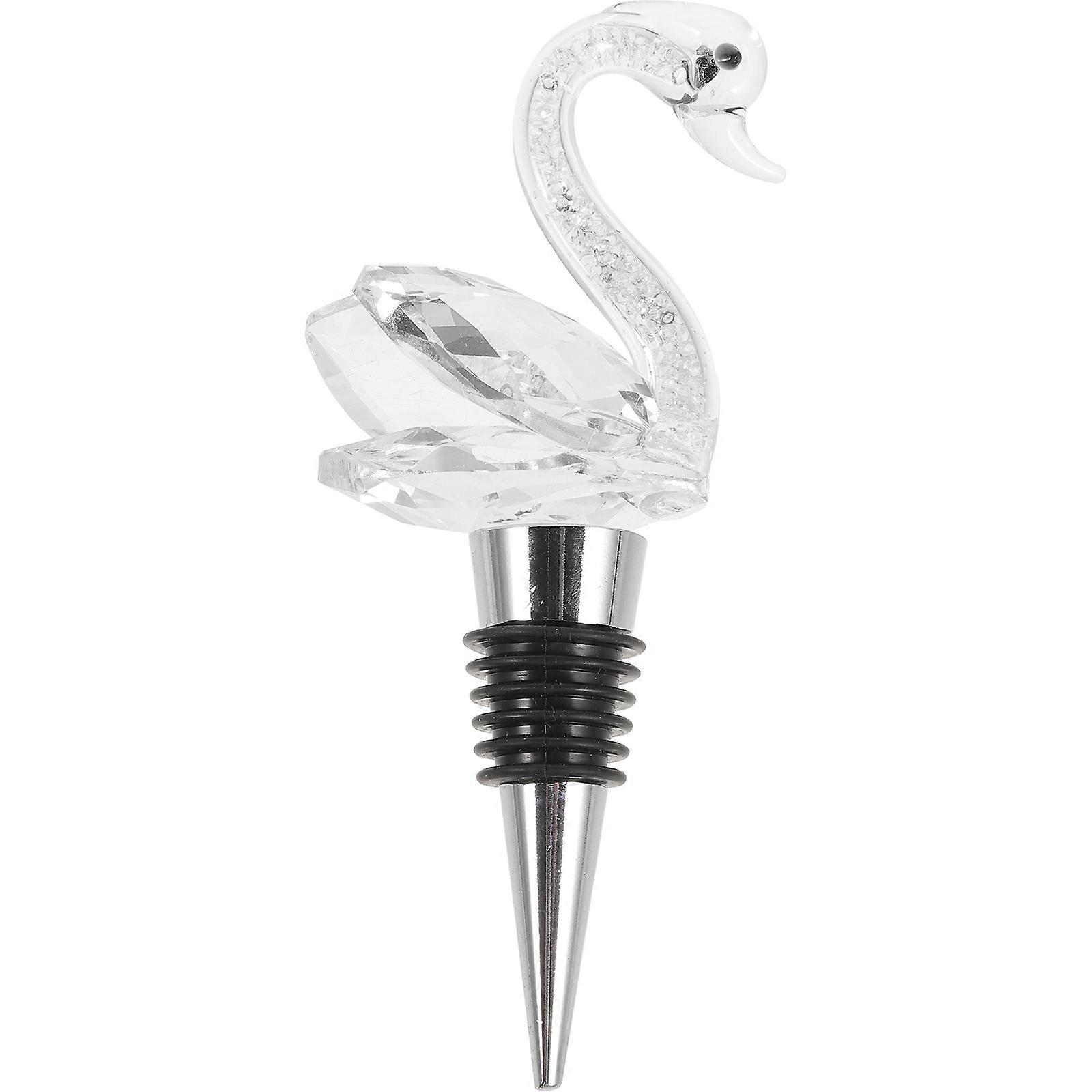 Creative Swan Shaped Elegant White Decorative Plug with Sealing Performance for Preservation