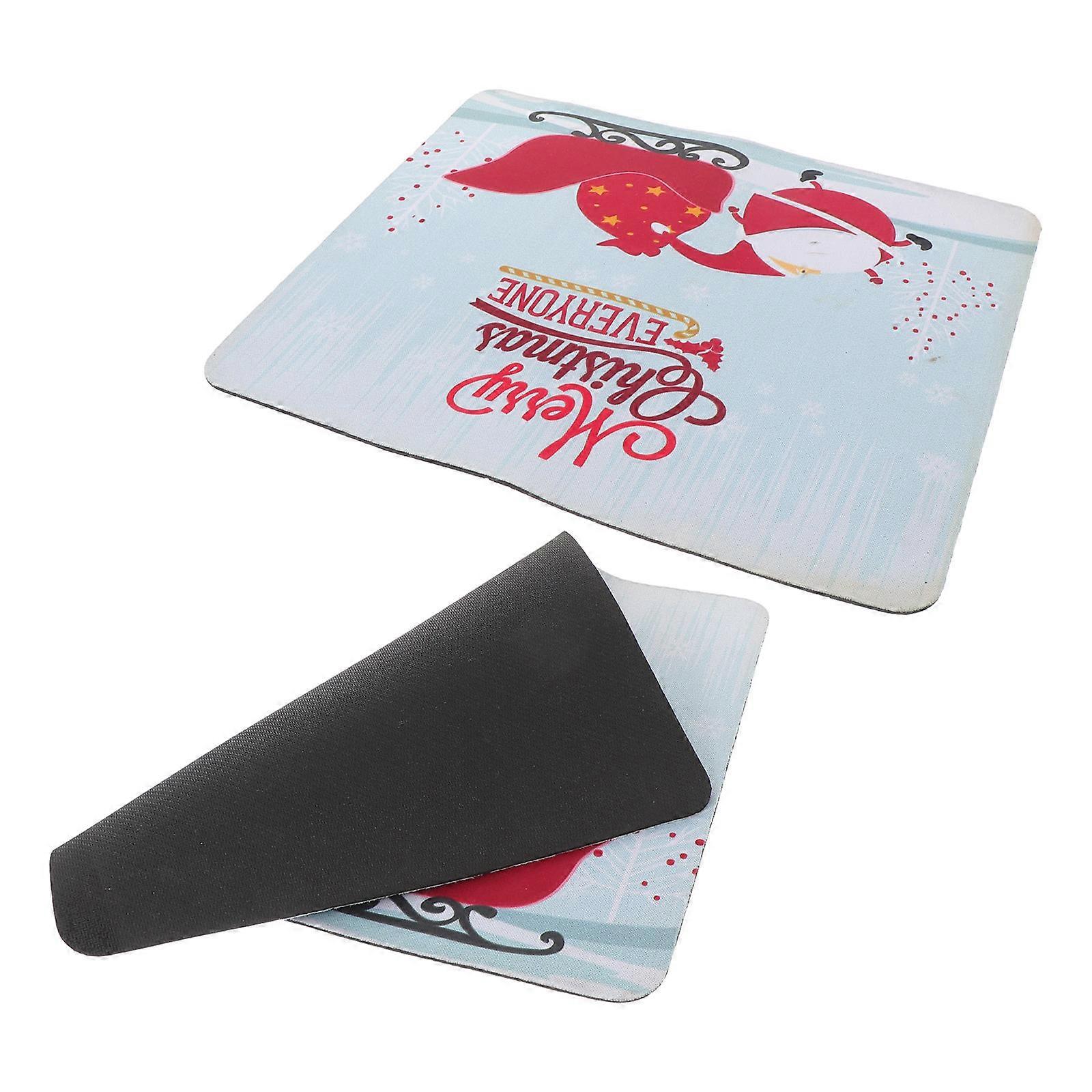 Office Mouse Pad Non Slip Rubber Material Smooth Surface Precise Tracking For Desktop 2Pcs