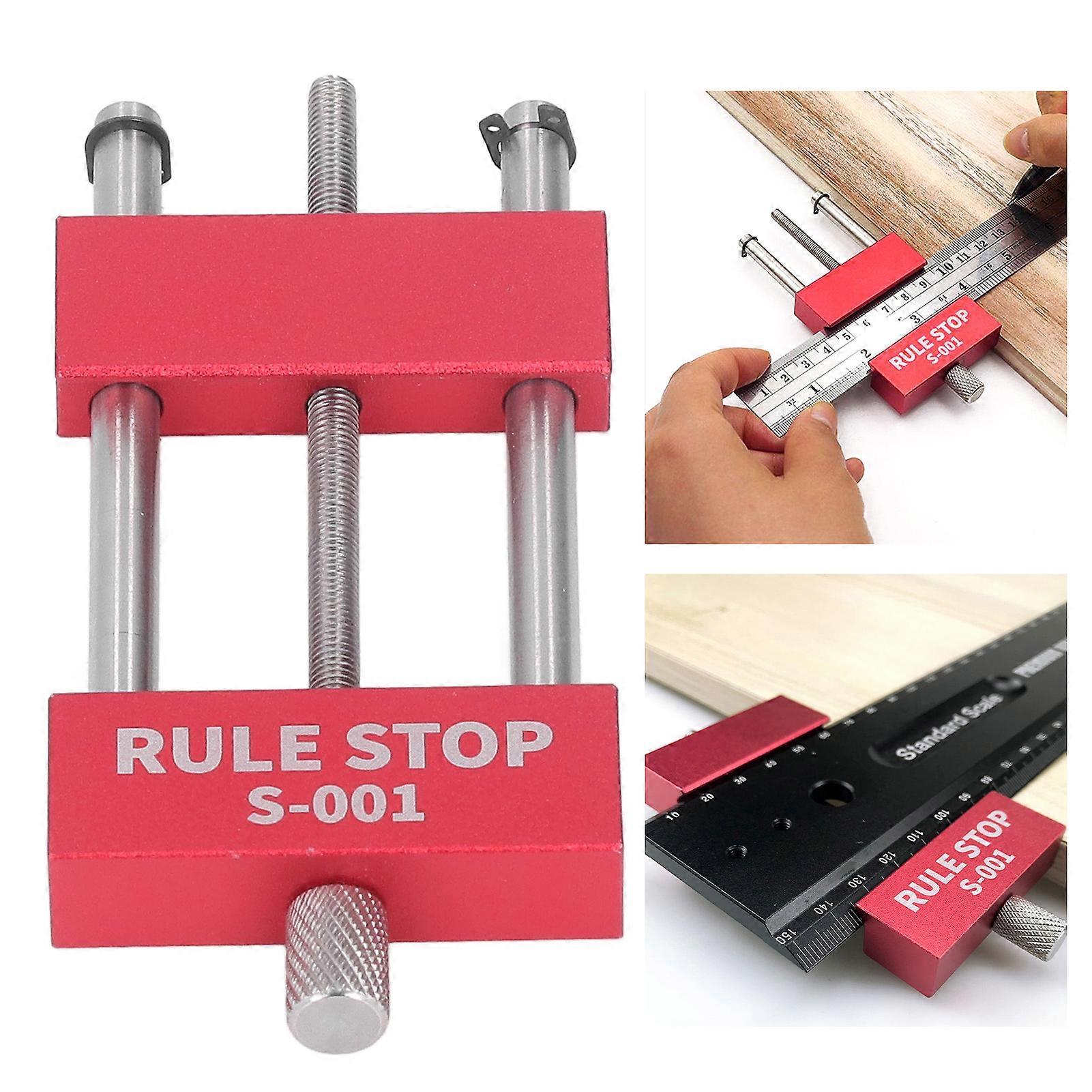 Woodworking Rule Stop Ruler Stopper Stopping Block High Accuracy Aluminium Alloy Tool