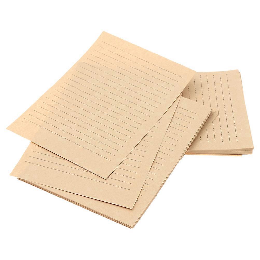 Vintage Kraft Paper Writing Paper for Calligraphy 50 Sheets Stationery Set