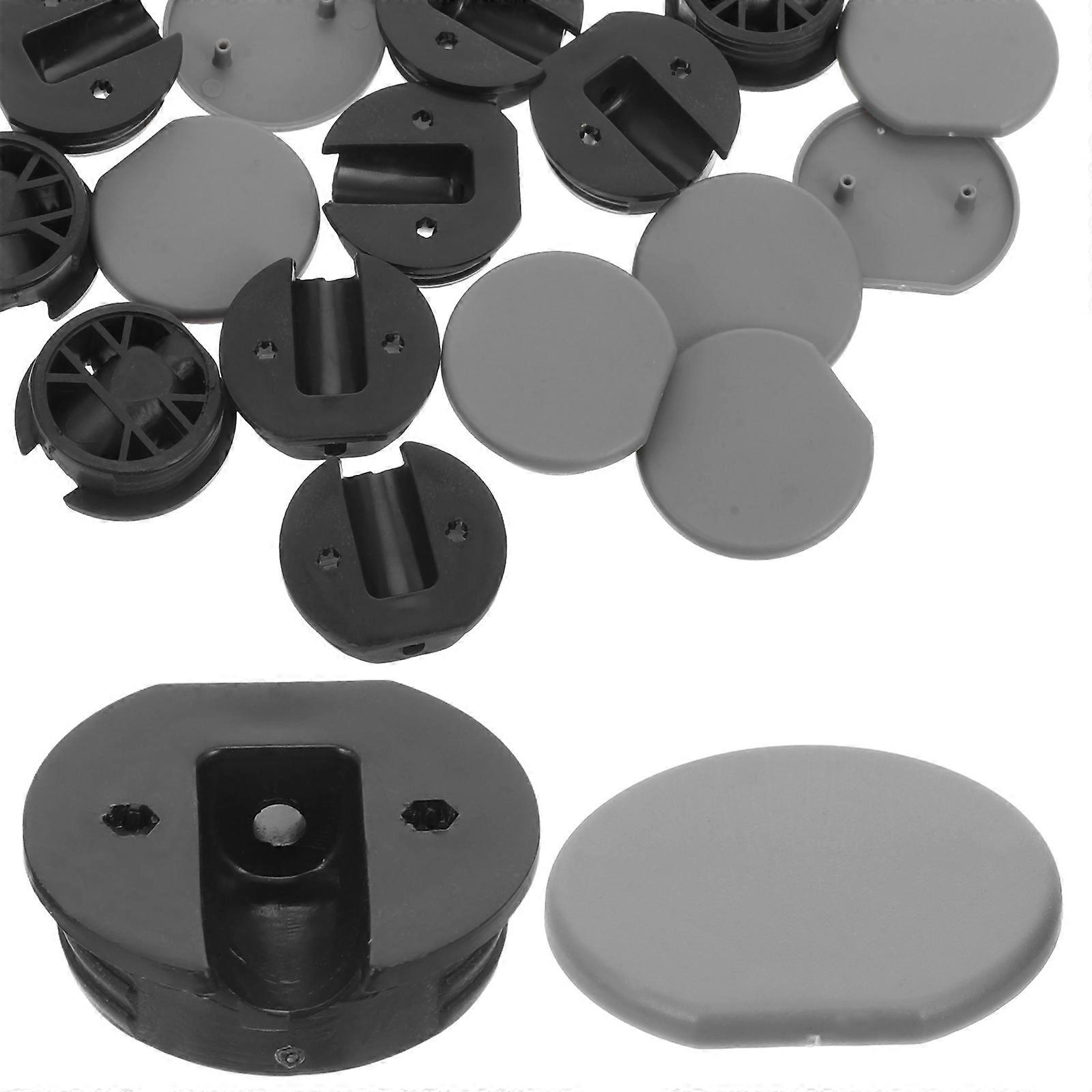 Round Corner Brackets for Wood Cabinet Made of Durable PP Material Grey Color Fits Various Scenes 10 Sets