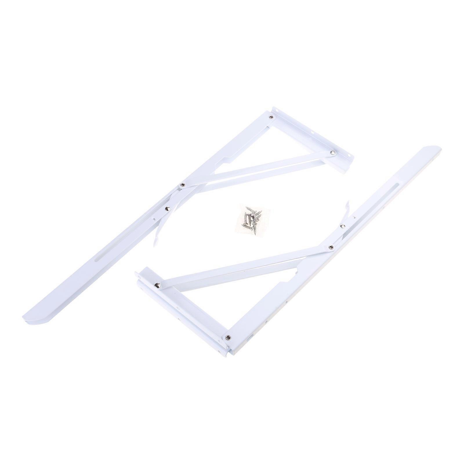 Folding Shelf Brackets Stainless Steel Collapsible Shelf Bracket Wall Mounted DIY Triangular Brackets for Table Work f  20 inch