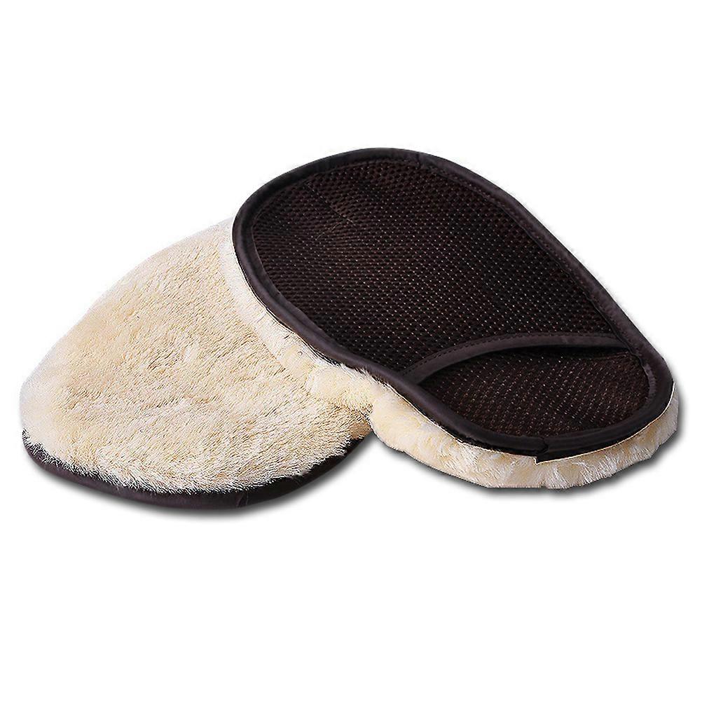 Multi Wool Spinning Car Wash Mitt Gloves for Car Washing Safe on Paint Strong Water Adsorption 1 Pair