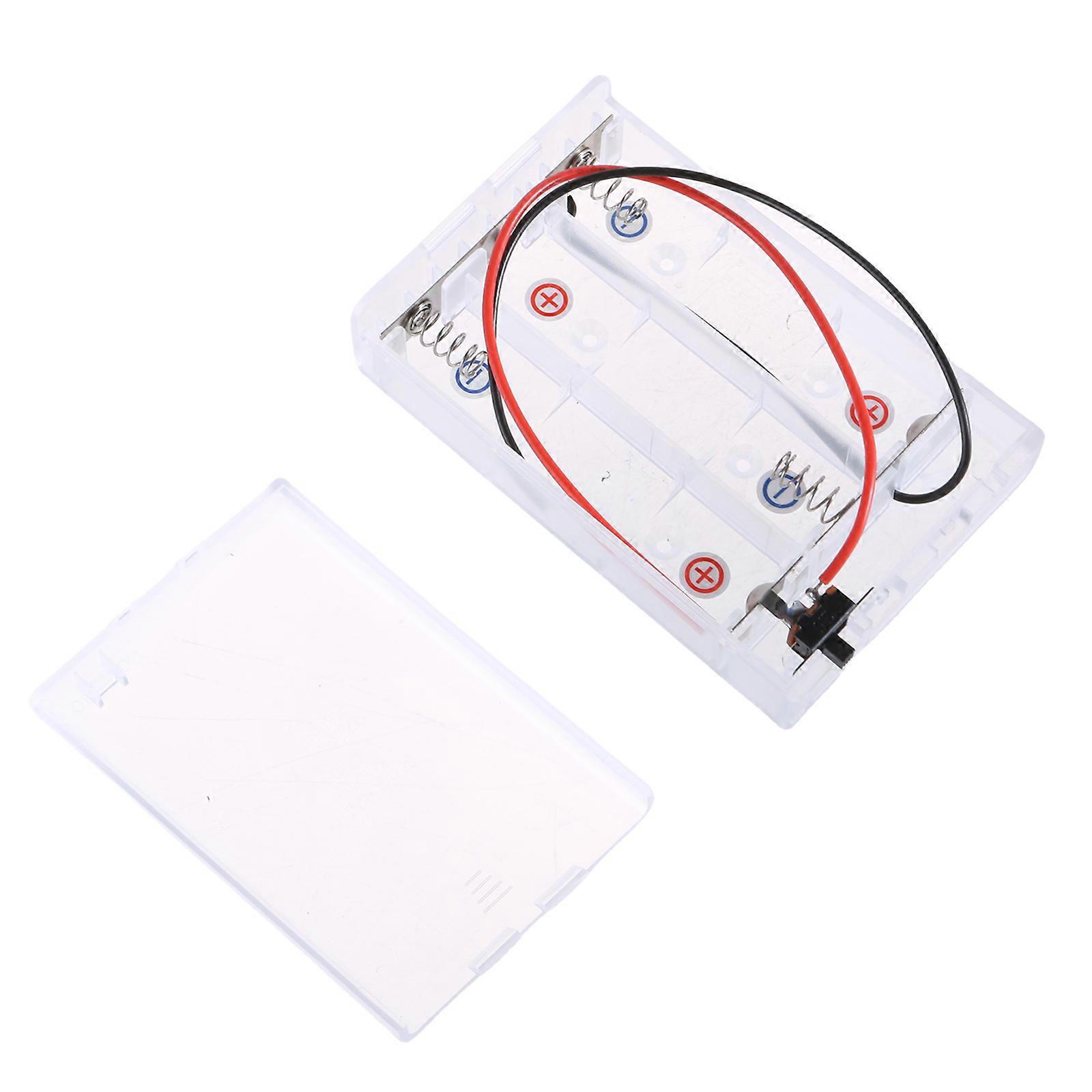 Small 18650 Battery Container with Switcher, Durability PC Materials For Security Cameras Batteries Holder Box Container Multicolor