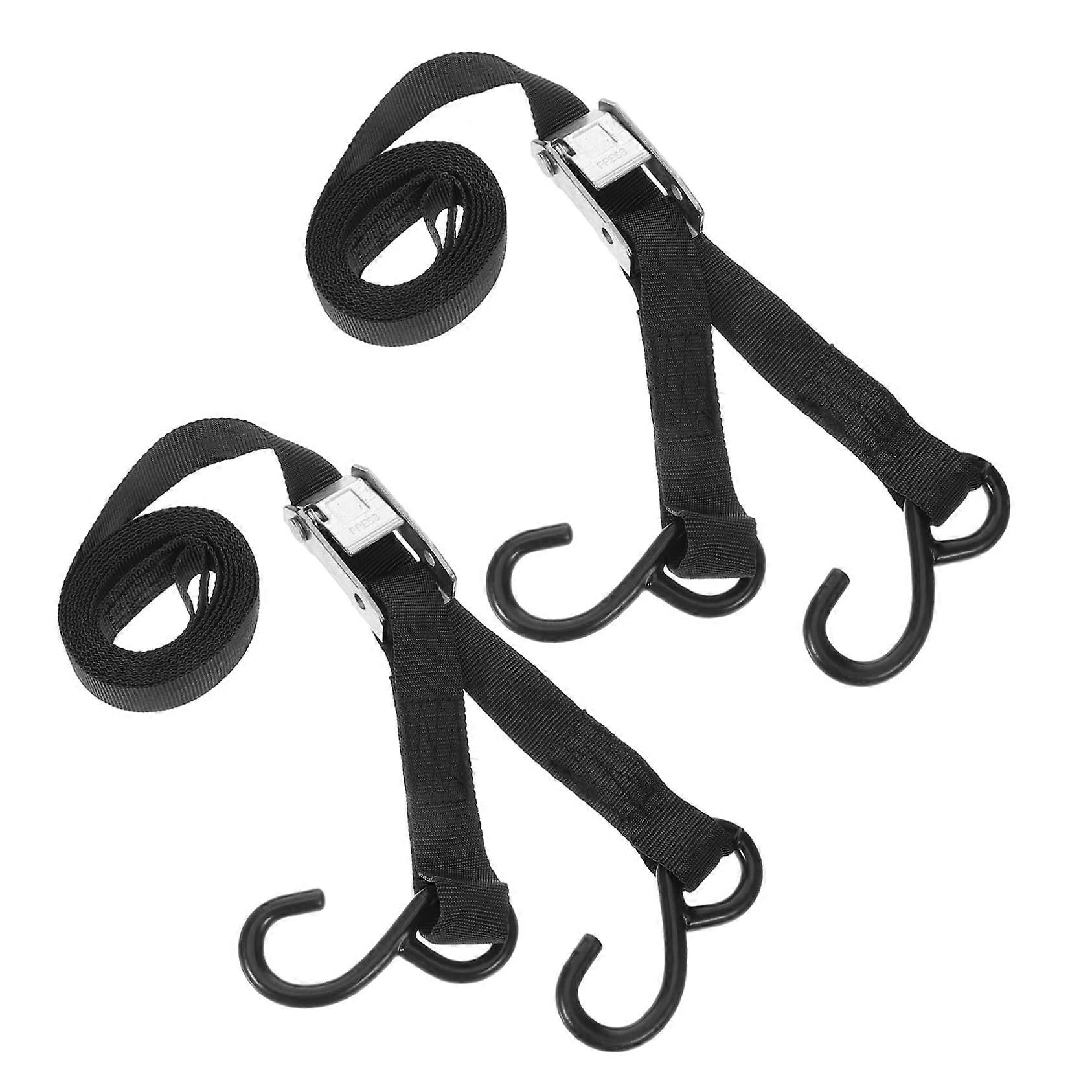 Motorcycle TieDown Straps Adjustable Polyester Ratchet Straps with S Hooks