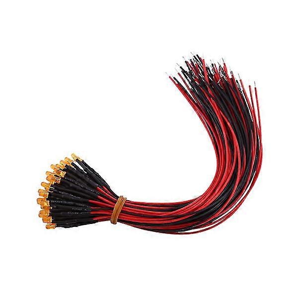 50x wired DC12V diffused LEDs, 3mm orange (#2)