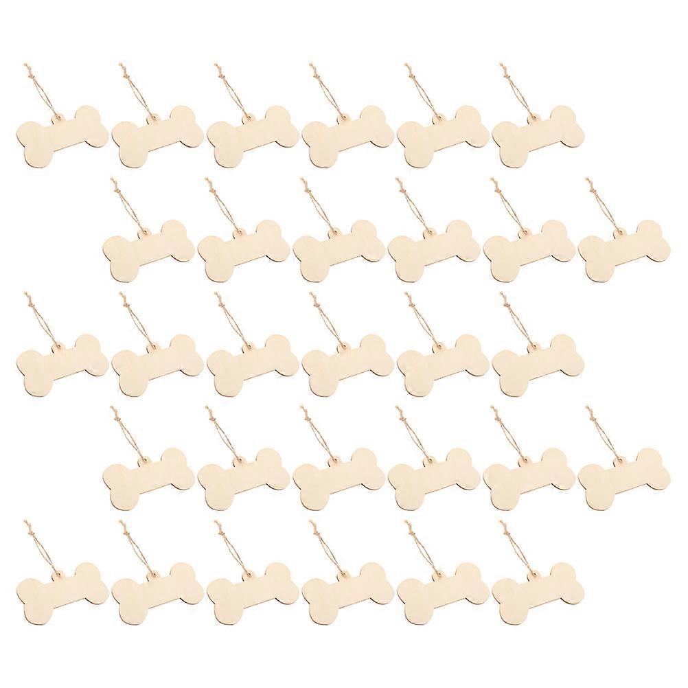 1 Set of Unfinished Wooden Dog Bone Cutouts DIY Dog Bone Shapes for Crafting Gift Tags