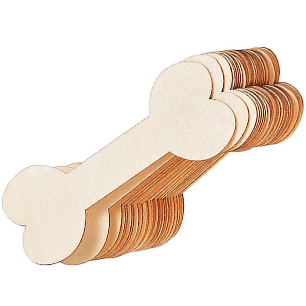 Unfinished Wood Cutout Dog Bones for Crafts and Decoration Khaki Color Easy to Paint 40 Pieces