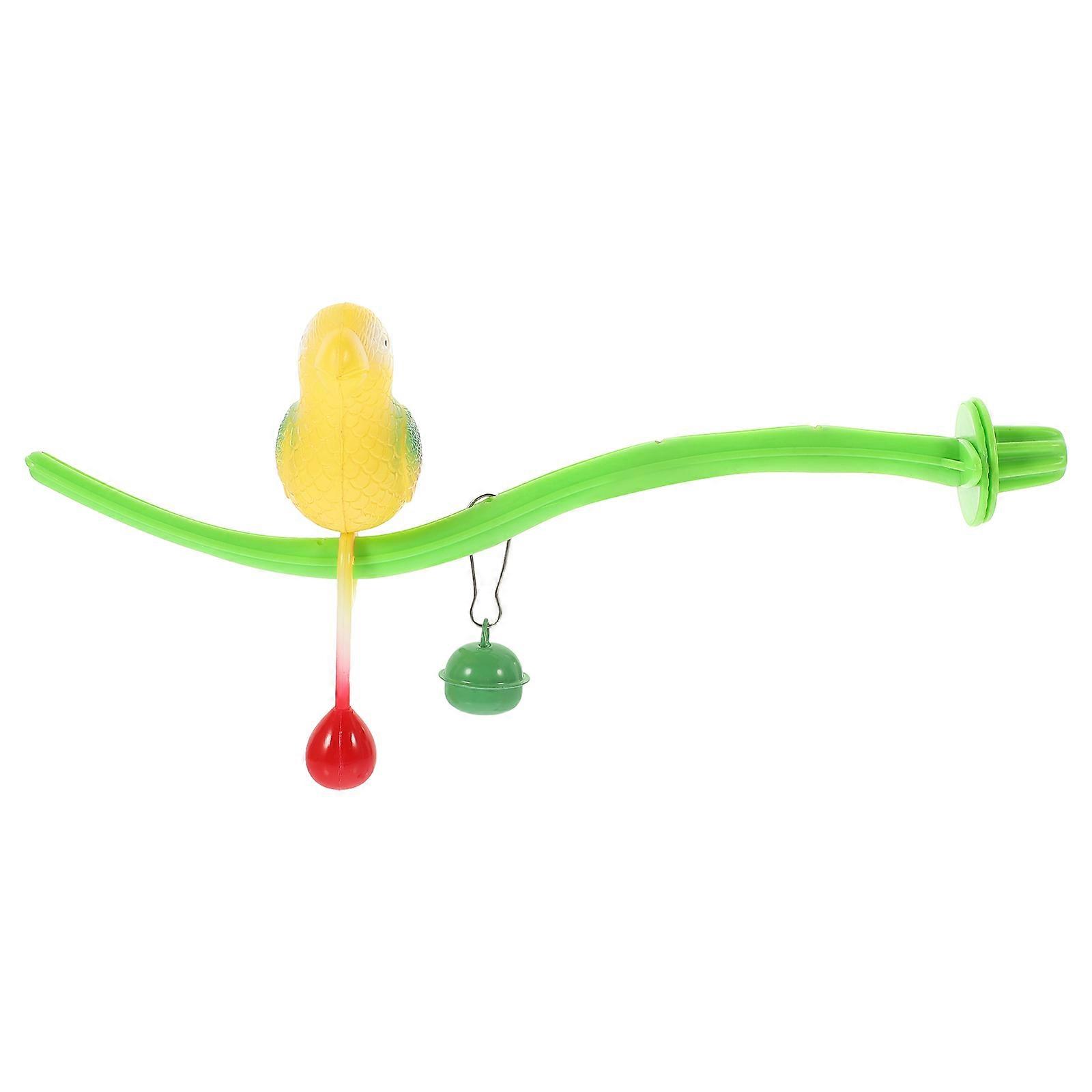 1 Set of Bird Perch Toy for Bird Cage Stand Fun Simulation Toy for Parakeets