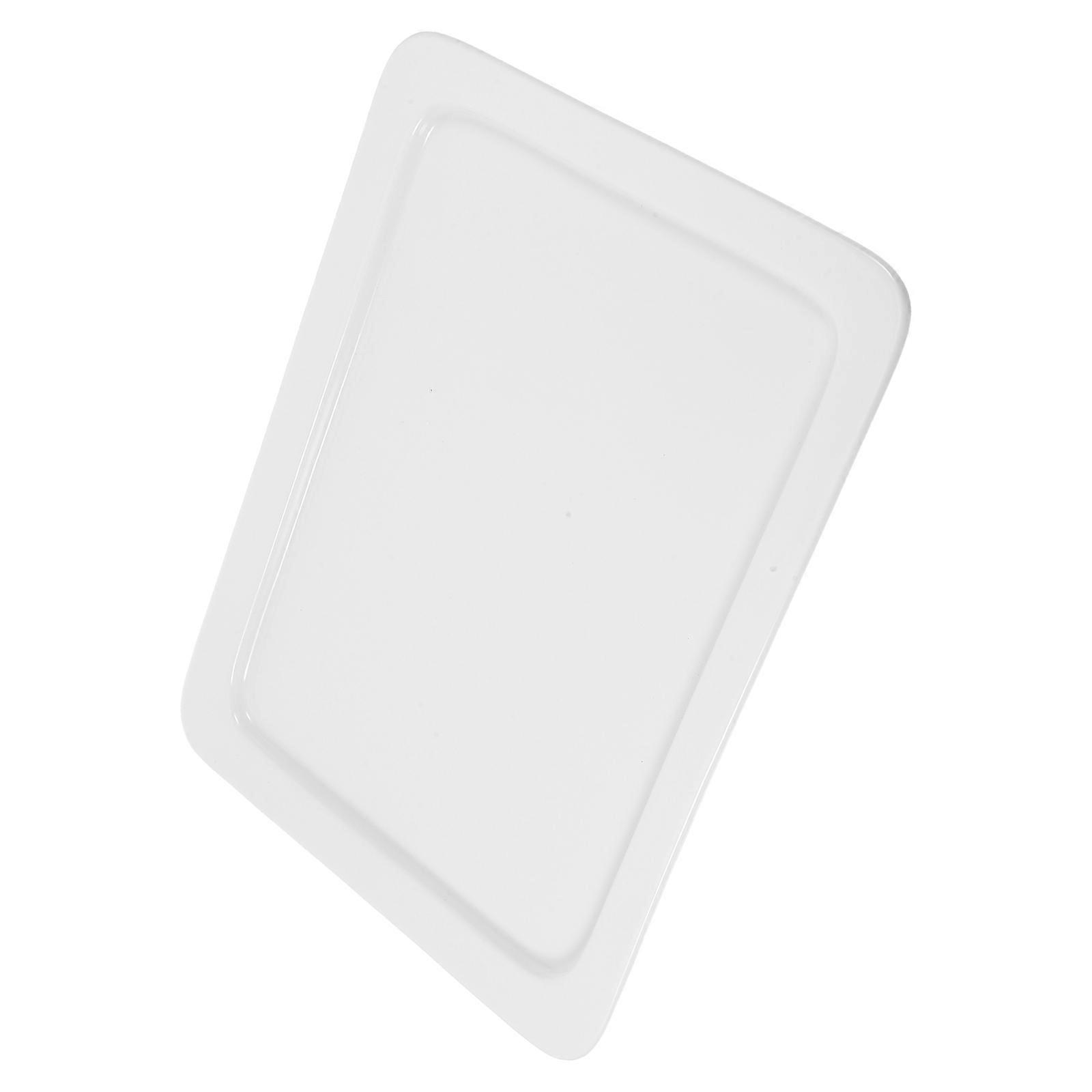 Ceramic Platter Buffet Server Plate Banquets Large Gatherings Uniform Heating 32.50X26.50X2.00CM White 1Pcs