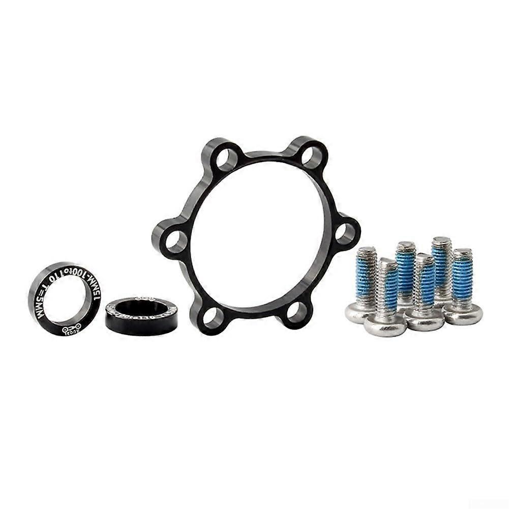 Bicycle Hub Converter for 100 110 mm Front Axles and 142 148 mm Rear Axles with Adapter Plate and Black 3 mm Screws