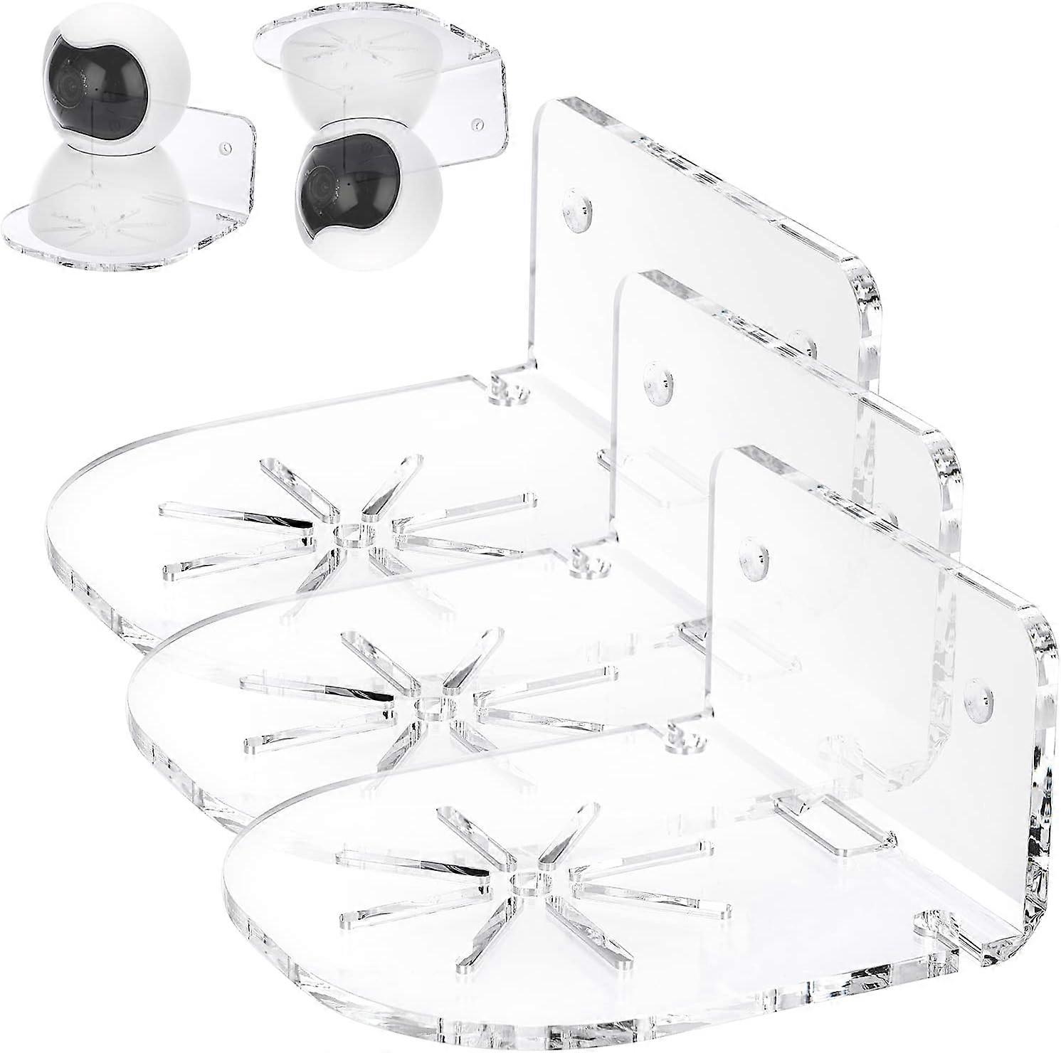 3PCS Small Wall Shelves- Acrylic Surveillance Bracket