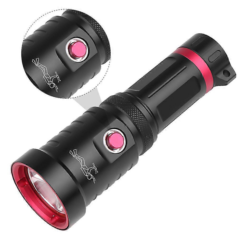 Outdoor Flashlight Waterproof Flashlight 15.3x5x3.5cm Black 1Pc