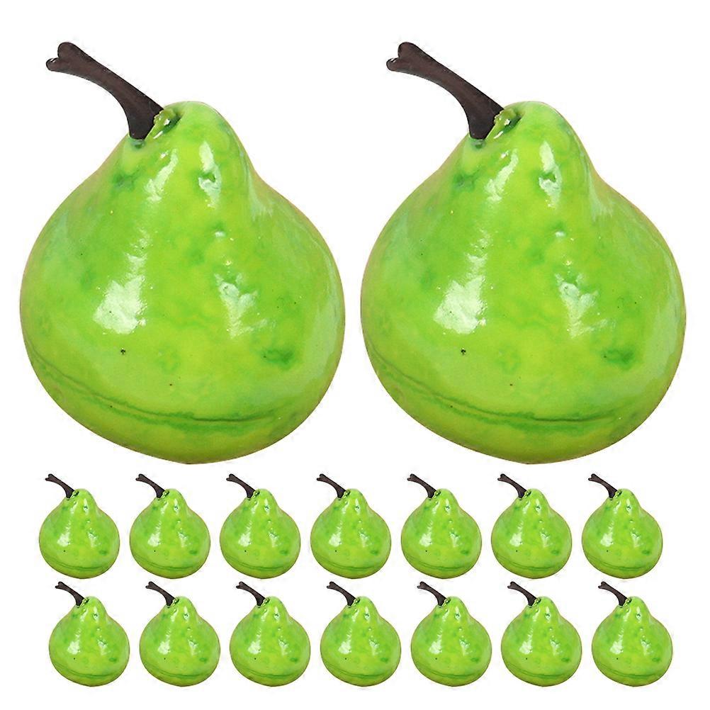 30pcs Lifelike Foam Pear Ornaments Multi Use Artificial Fruit Decor for Home, Office, and Garden – Realistic Design for Decorations and Photography